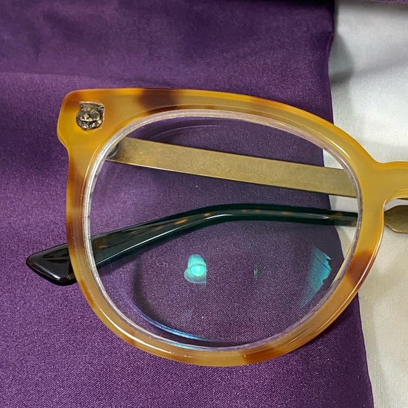 🔴⬇️ GUCCI light tortoise shell tiger eye glasses optical 🐯 MADE IN ITALY - Picture 3 of 11